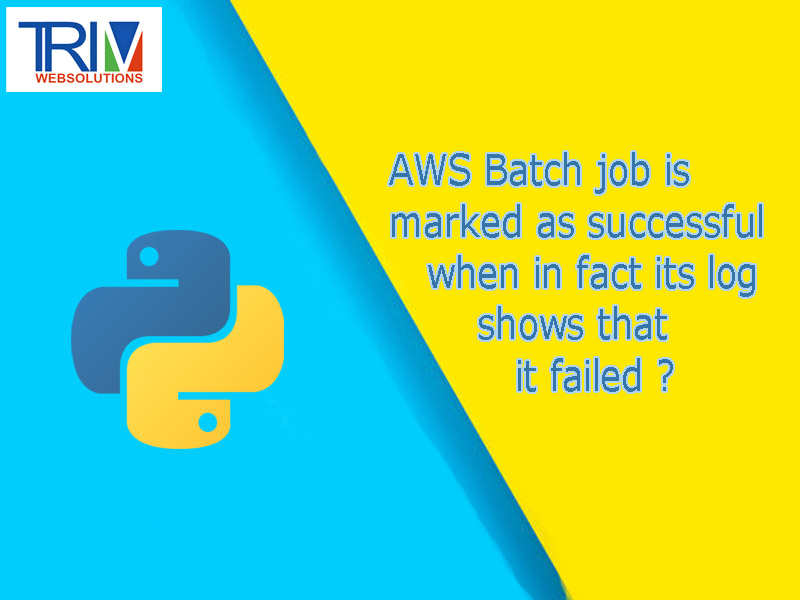 AWS Batch job is marked as successful when in fact its log shows that it failed in python ?